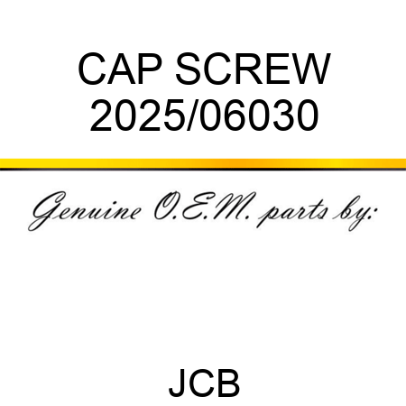 CAP SCREW 2025/06030