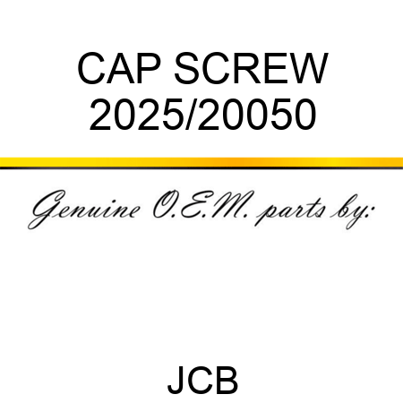 CAP SCREW 2025/20050