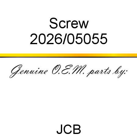 Screw 2026/05055