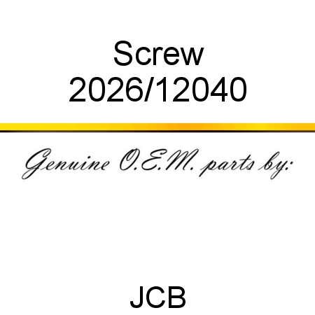 Screw 2026/12040