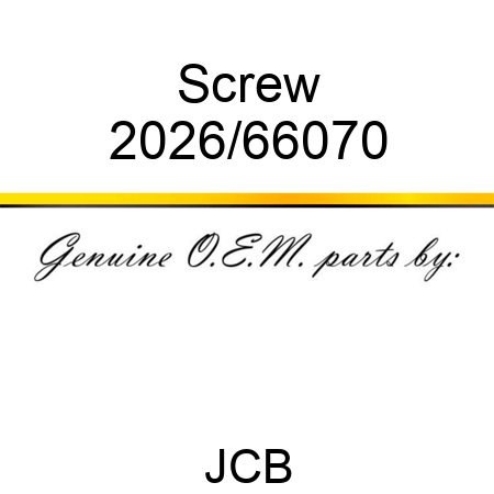 Screw 2026/66070