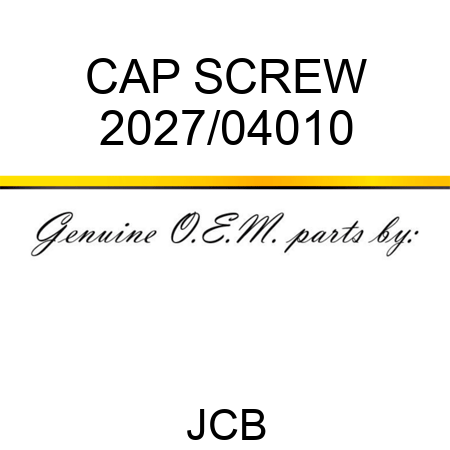 CAP SCREW 2027/04010