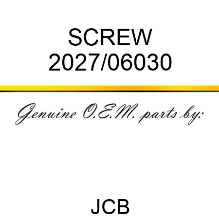 SCREW 2027/06030