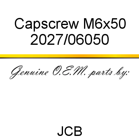 Capscrew, M6x50 2027/06050