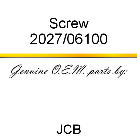 Screw 2027/06100