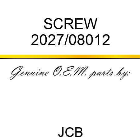 SCREW 2027/08012