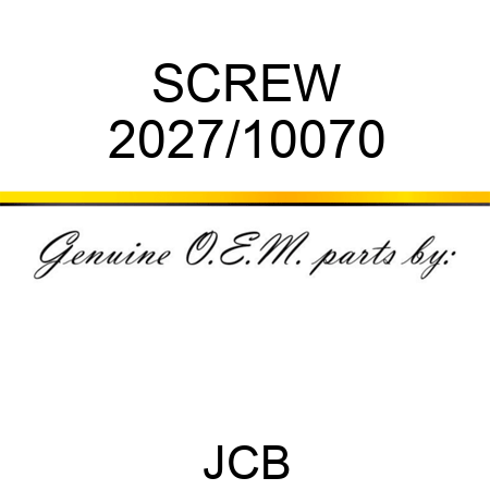 SCREW 2027/10070