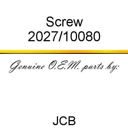 Screw 2027/10080