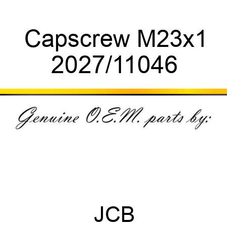 Capscrew M23x1 2027/11046