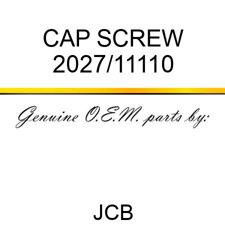 CAP SCREW 2027/11110
