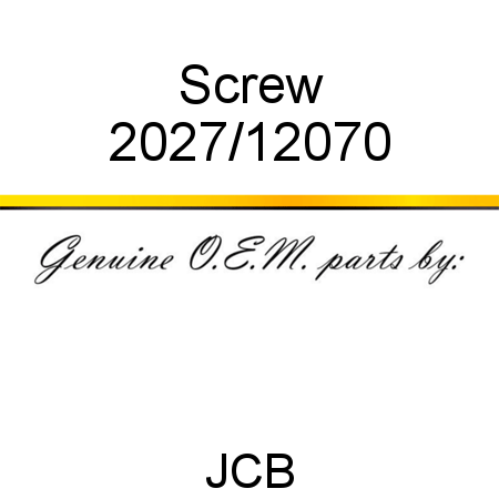 Screw 2027/12070