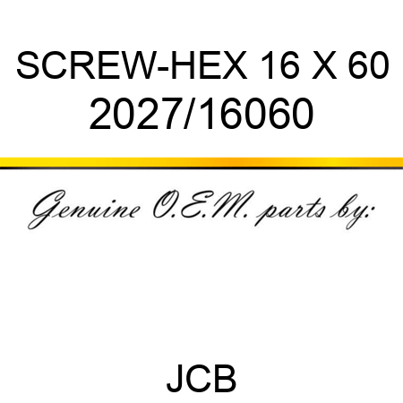 SCREW-HEX 16 X 60 2027/16060