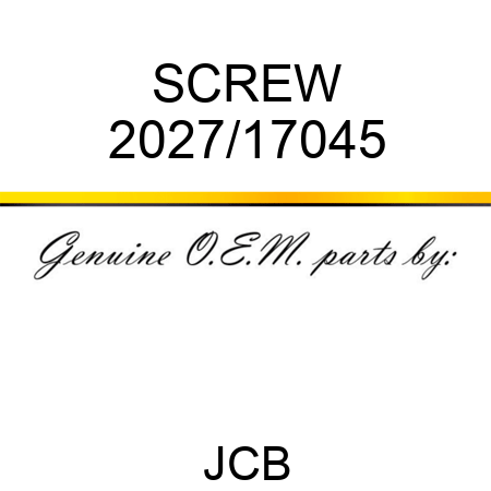 SCREW 2027/17045