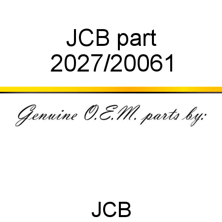 JCB part 2027/20061