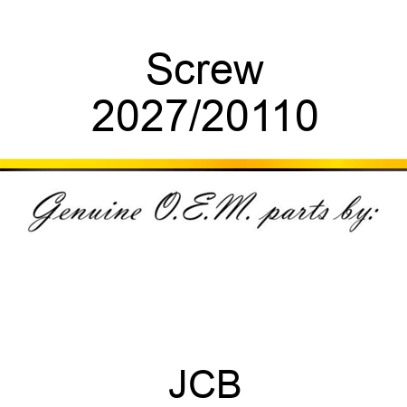 Screw 2027/20110