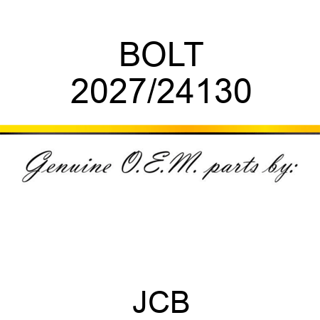 BOLT 2027/24130