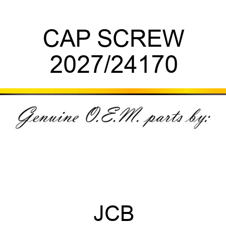 CAP SCREW 2027/24170