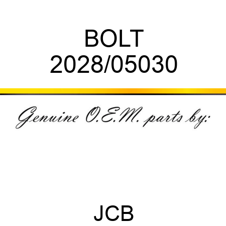 BOLT 2028/05030