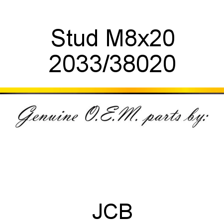 Stud, M8x20 2033/38020