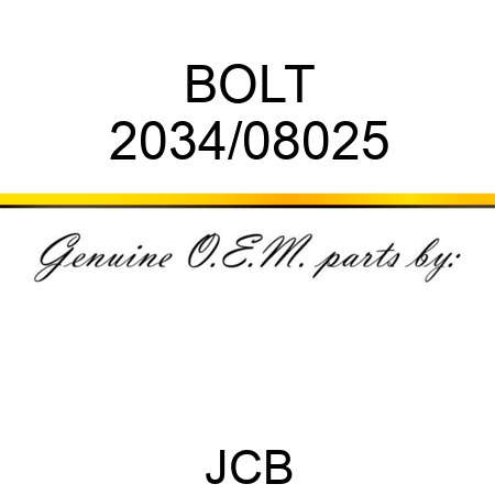 BOLT 2034/08025