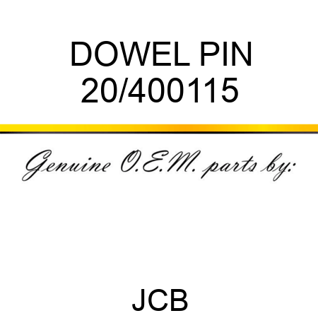 DOWEL PIN 20/400115