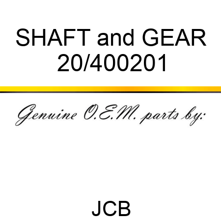 SHAFT&GEAR 20/400201