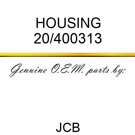 HOUSING 20/400313