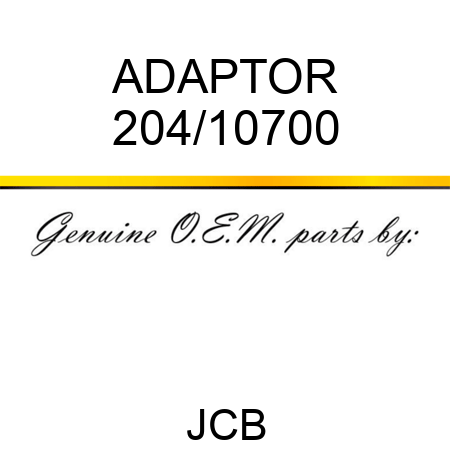 ADAPTOR 204/10700