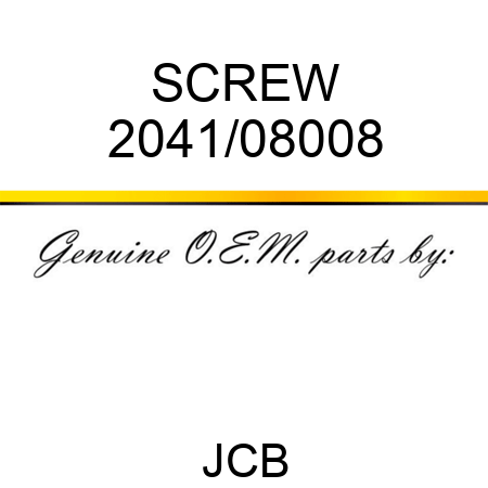 SCREW 2041/08008