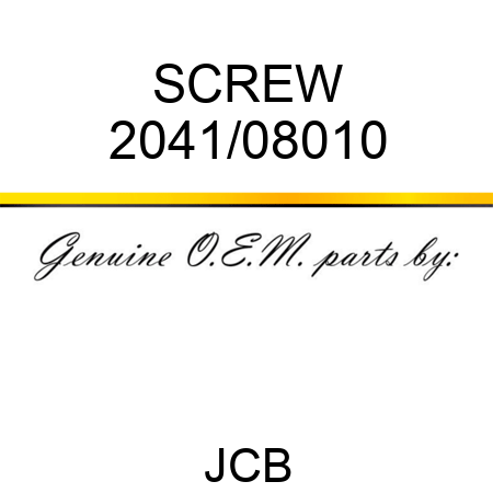 SCREW 2041/08010