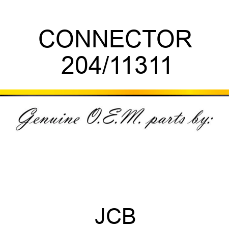 CONNECTOR 204/11311