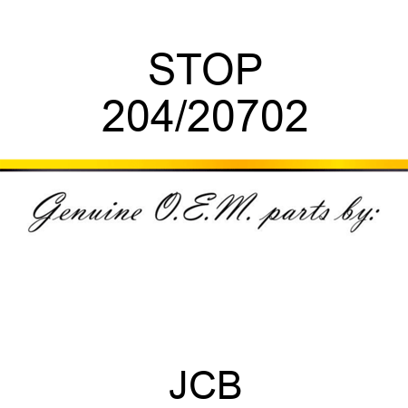 STOP 204/20702