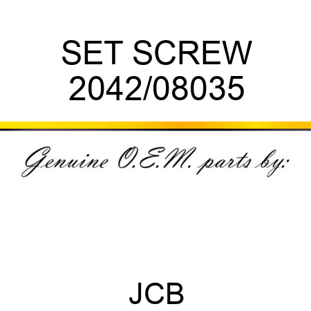 SET SCREW 2042/08035