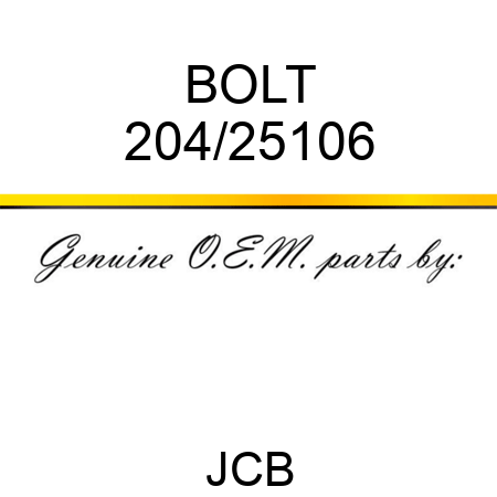 BOLT 204/25106