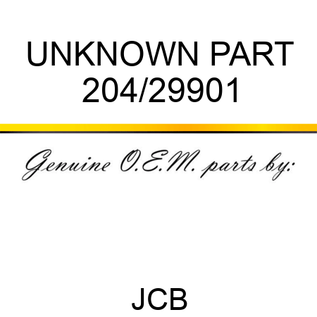 UNKNOWN PART 204/29901