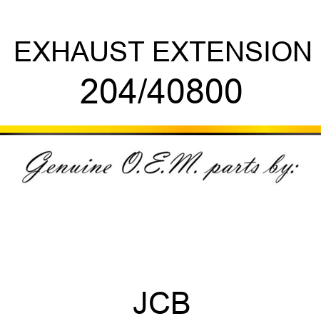 EXHAUST EXTENSION 204/40800