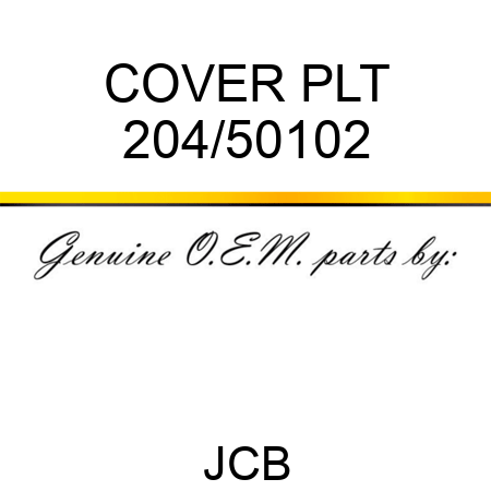 COVER PLT 204/50102