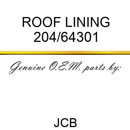 ROOF LINING 204/64301