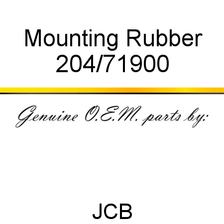 Mounting, Rubber 204/71900