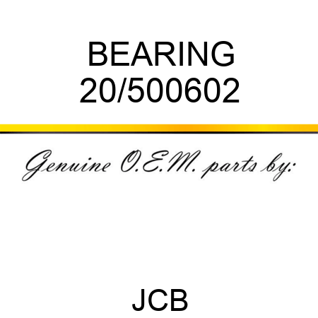 BEARING 20/500602