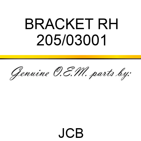 BRACKET RH 205/03001