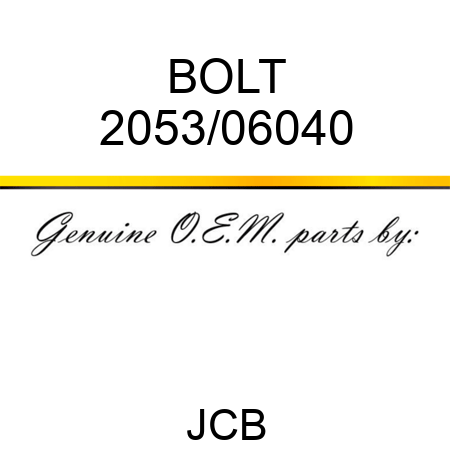 BOLT 2053/06040