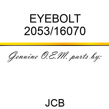 EYEBOLT 2053/16070