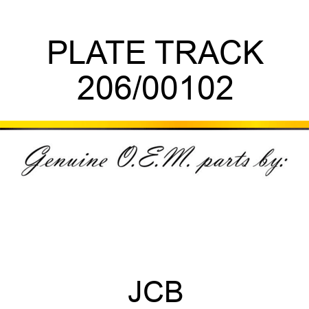 PLATE TRACK 206/00102