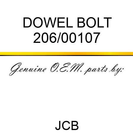 DOWEL BOLT 206/00107