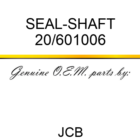 SEAL-SHAFT 20/601006