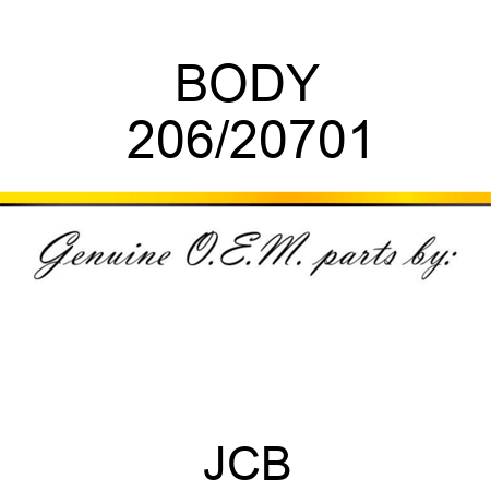 BODY 206/20701