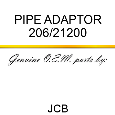 PIPE ADAPTOR 206/21200
