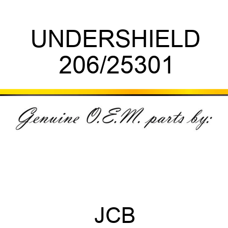 UNDERSHIELD 206/25301