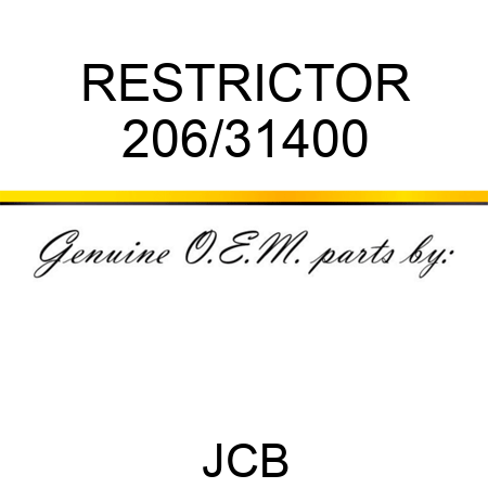 RESTRICTOR 206/31400